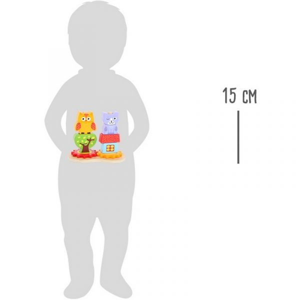 Jeu à emboîter - Chat et Chouette - 1/3 ans – Image 2
