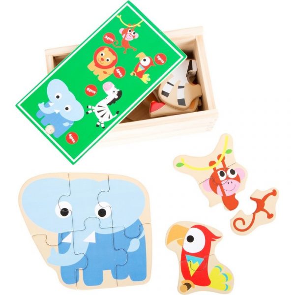 Boîte de Puzzles - Animaux du Zoo - 2/4 ans