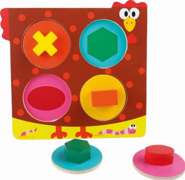 Puzzle à encastrer - Poule - 1/3 ans